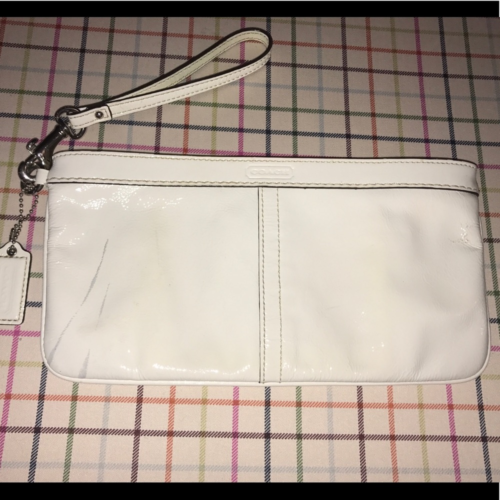 COACH patent leather wristlet